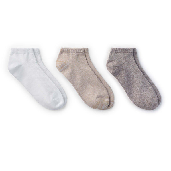 Cuddl Duds Solid Pique Low Cut Sock 3 Pack