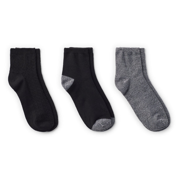 cuddl duds Vertical Texture Anklet Sock 3 Pack