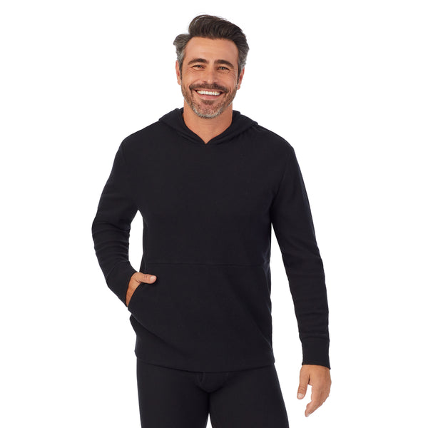 Cuddl Duds Waffle Thermal Pull-Over Hoodie