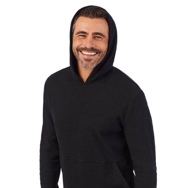 Cuddl Duds Waffle Thermal Pull-Over Hoodie
