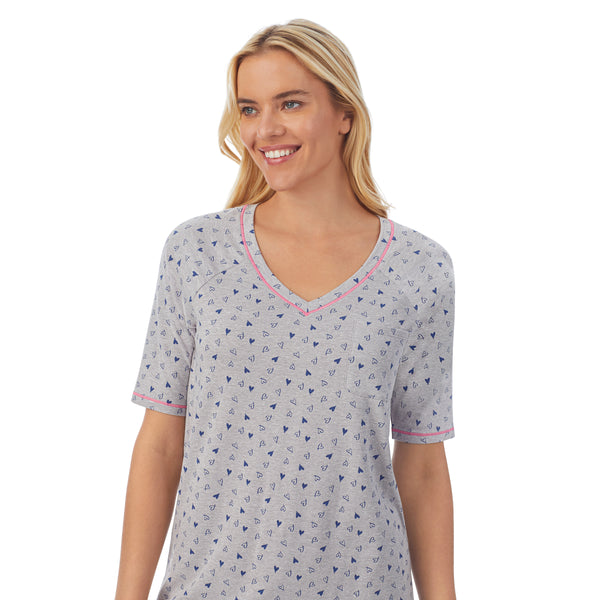 Cuddl Duds Cuddl Smart Elbow Sleeve Top With Cropped Pant Pajama Set Womens Sleepwear