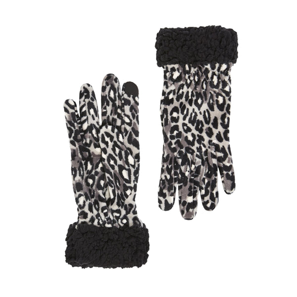 Cuddl Duds Double Plush Velour And Faux Fur Gloves With Sherpa Cuff Gloves U0026 Mittens