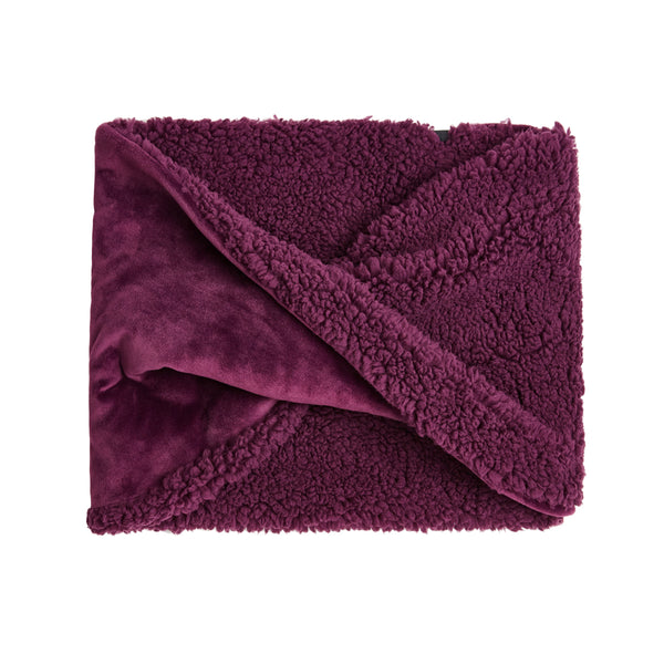 cuddl duds Double Plush Velour and Sherpa Reversible Neckwarmer Accessories