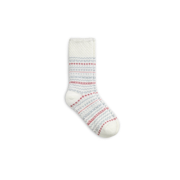 cuddl duds Fairisle Popcorn Cozy Lined Lounge Crew Sock Socks