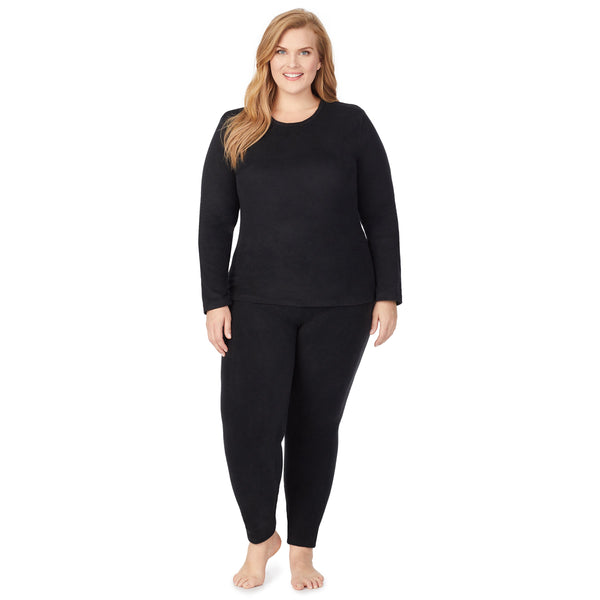 Cuddl Duds Fleecewear With Stretch Long Sleeve Crew PLUS Shirts U0026 Tops