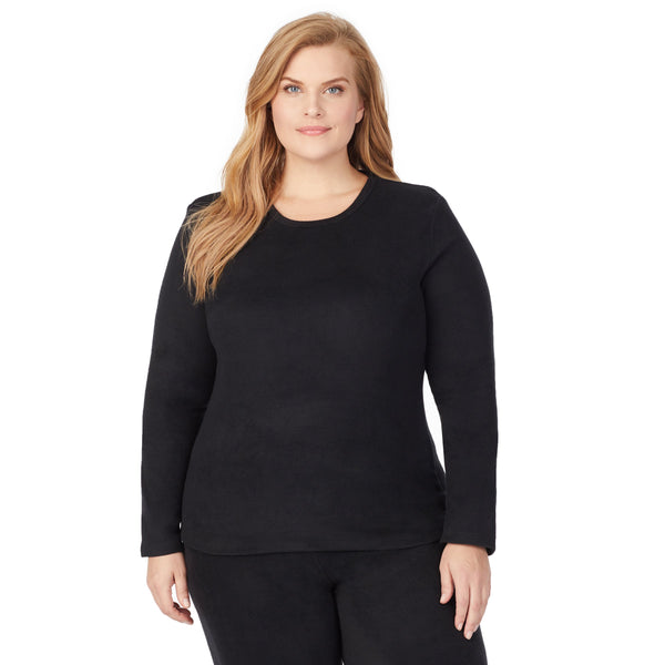 cuddl duds Fleecewear With Stretch Long Sleeve Crew PLUS Shirts u0026 Tops