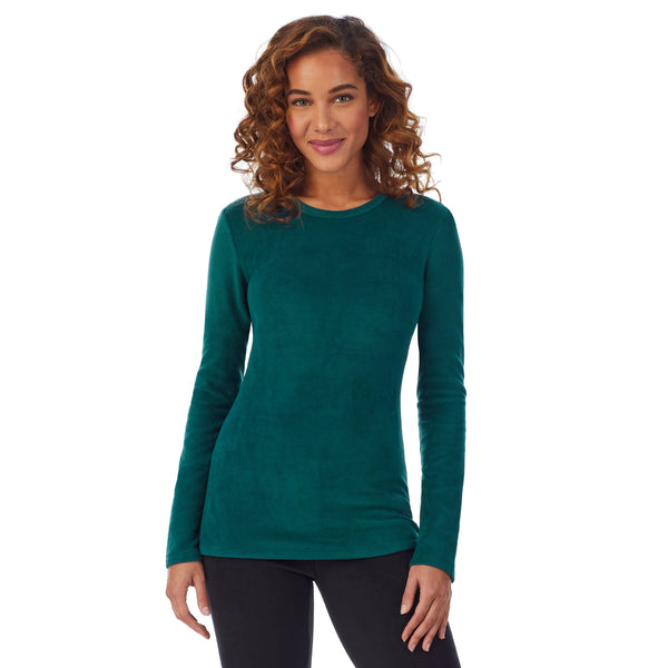 Cuddl Duds Fleecewear With Stretch Long Sleeve Crew Shirts U0026 Tops