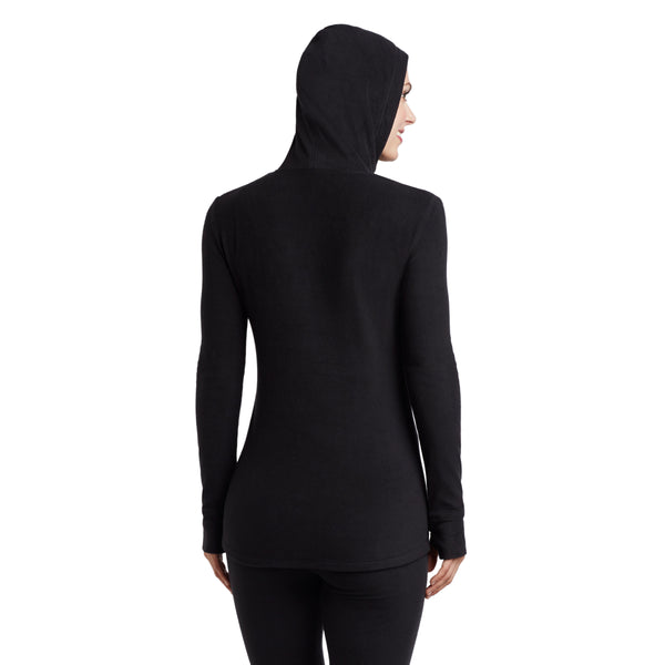 Cuddl Duds Fleecewear With Stretch Long Sleeve Half Zip Hoodie Shirts U0026 Tops