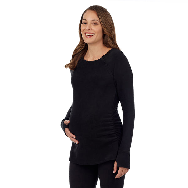 cuddl duds Fleecewear With Stretch Maternity Snap Front Crew Shirts u0026 Tops