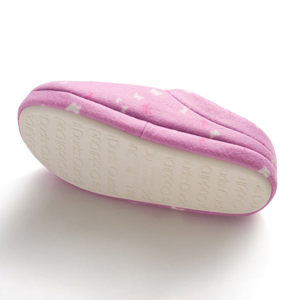 Cuddl Duds Girls Printed Butterfly Fleece Clog Slipper Shoes
