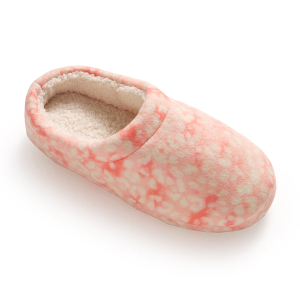 Cuddl Duds Girls Printed Leopard Fleece Clog Slipper Shoes