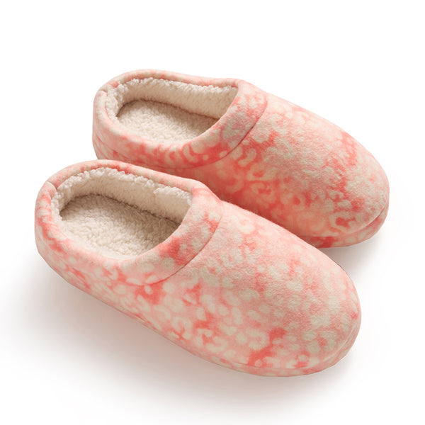 cuddl duds Girls Printed Leopard Fleece Clog Slipper Shoes