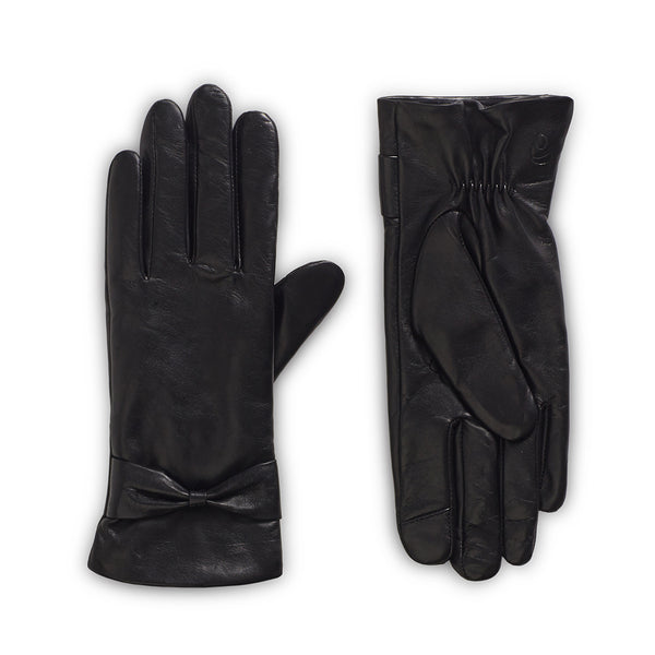 cuddl duds Leather Glove with Bow Gloves u0026 Mittens