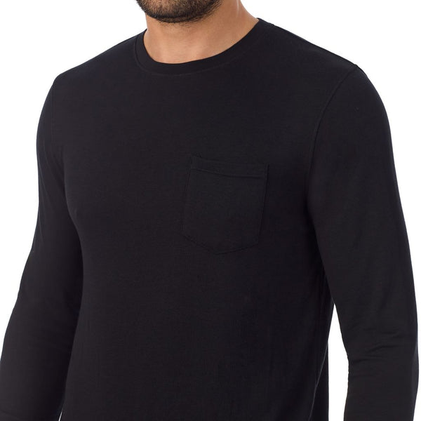 Cuddl Duds Mens Cabin Fleece Long Sleeve Crew And Pajama Pant 2-Pc Set Pajamas