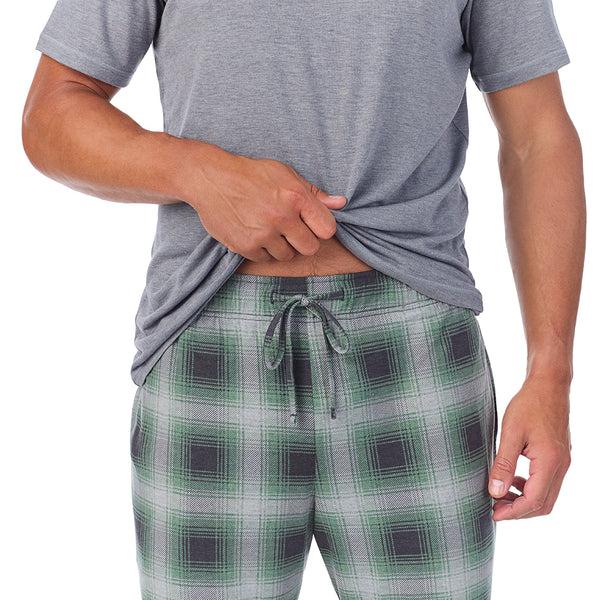 Cuddl Duds Mens Classic Short Sleeve Crew Neck Tee And Pajama Short 2-pc Set Pajamas