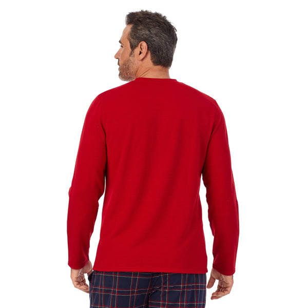 Cuddl Duds Mens Cozy Lodge Long Sleeve Crew And Pajama Pant 2-pc Set Pajamas