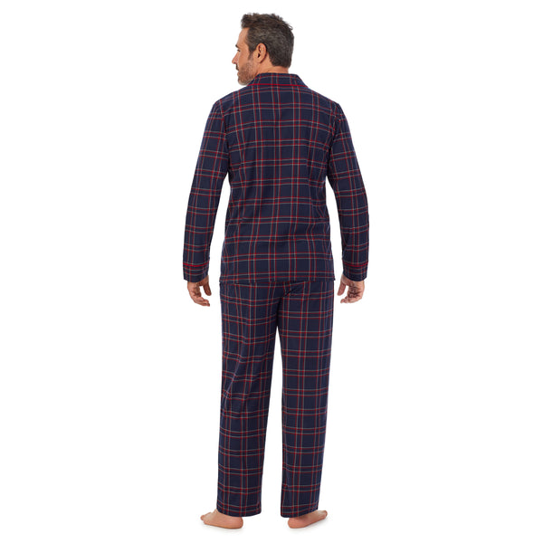 Cuddl Duds Mens Cozy Lodge Notch Pajama 2-Pc Set Pajamas
