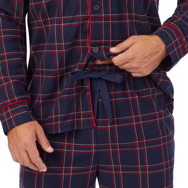 Cuddl Duds Mens Cozy Lodge Notch Pajama 2-Pc Set Pajamas