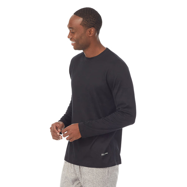 Cuddl Duds Mens Far-Infrared Enhance Sleep Long Sleeve Crew Neck Top Men