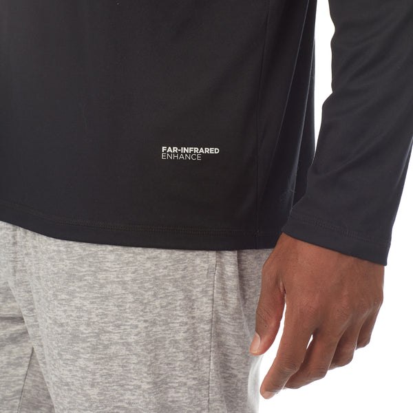 Cuddl Duds Mens Far-Infrared Enhance Sleep Long Sleeve V-Neck Top Men