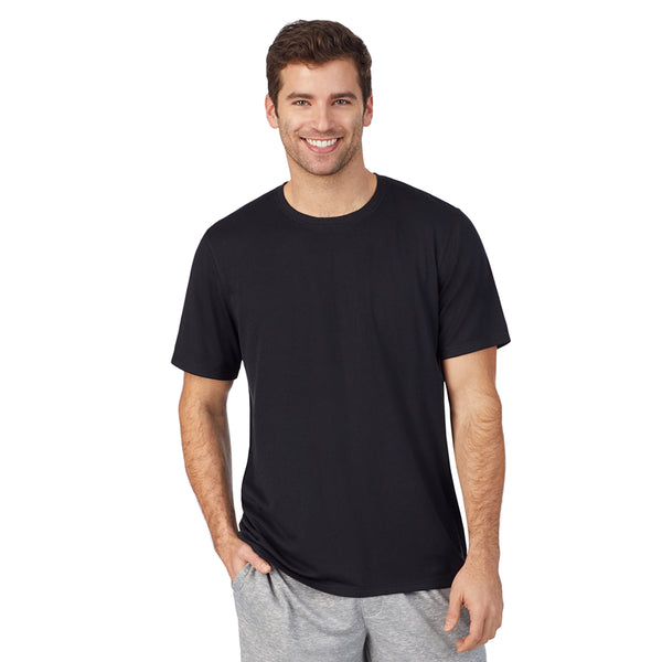 cuddl duds Mens Far-Infrared Enhance Sleep Short Sleeve Crew Neck Top Men