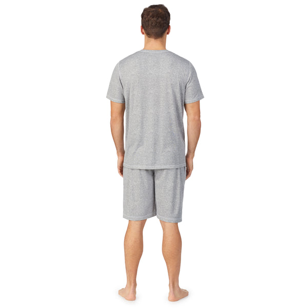 Cuddl Duds Mens Far-Infrared Enhance Sleep Short Sleeve Henley Top Men