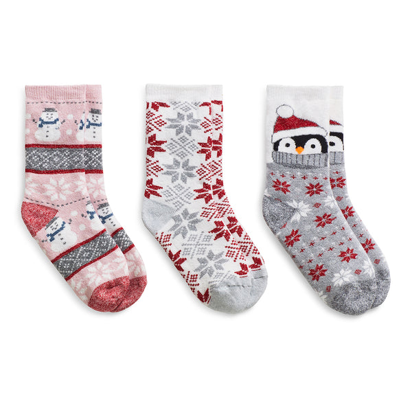 cuddl duds Penguin Brushed Lounge Sock 3 Pack Socks