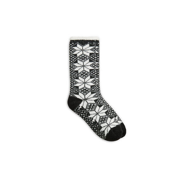 Cuddl Duds Snowflake Cozy Lined Lounge Crew Sock Socks