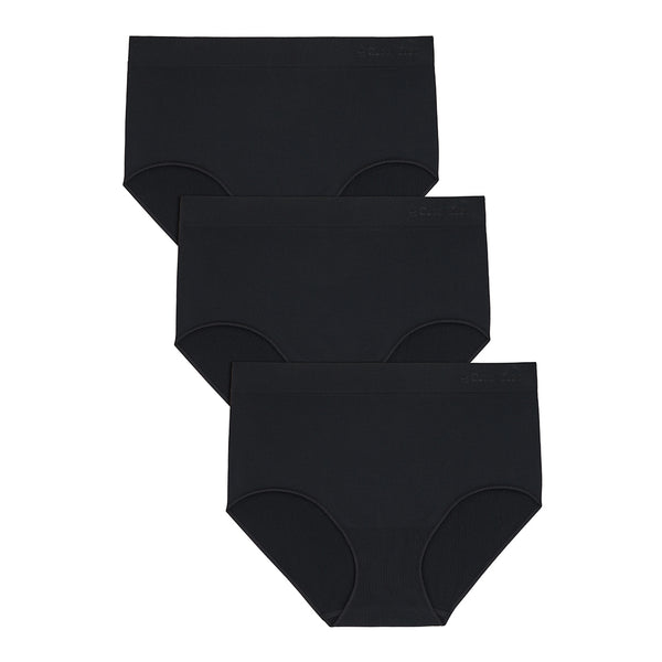 Cuddl Duds Soft Seamless Full Brief Panty 3-Pack Intimates
