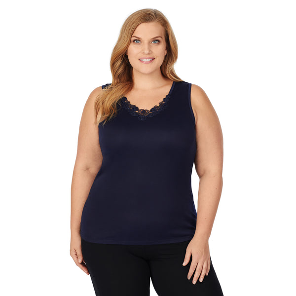 Cuddl Duds SofTech Venice Lace Detail Cami PLUS Shirts U0026 Tops