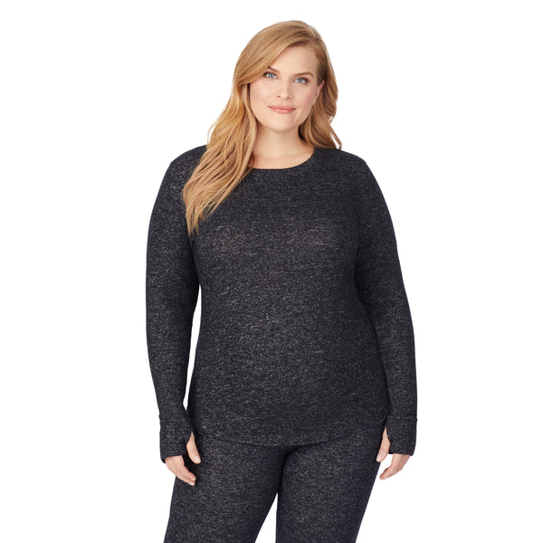 Cuddl Duds SoftKnit Long Sleeve Crew PLUS Shirts U0026 Tops