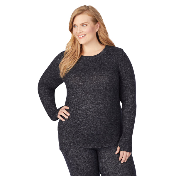 Cuddl Duds SoftKnit Long Sleeve Crew PLUS Shirts U0026 Tops