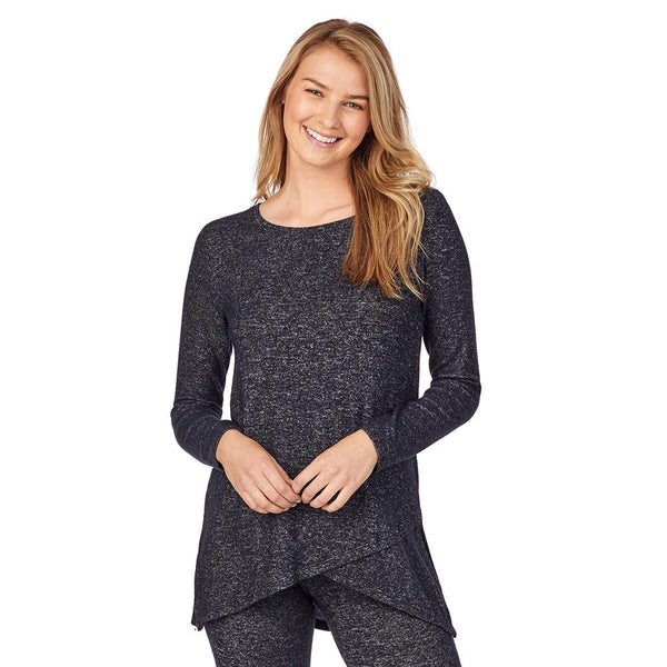 Cuddl Duds SoftKnit Long Sleeve Crossover Tunic SALE
