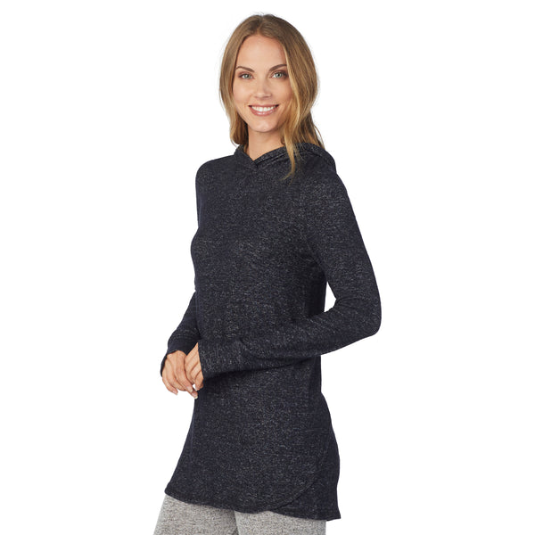 Cuddl Duds SoftKnit Long Sleeve Tunic Hoodie Shirts U0026 Tops