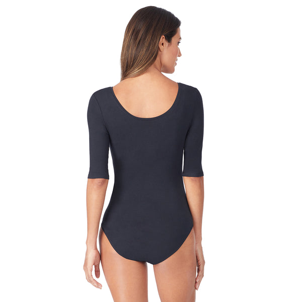 Cuddl Duds Softwear With Stretch Elbow Sleeve Bodysuit One-Pieces