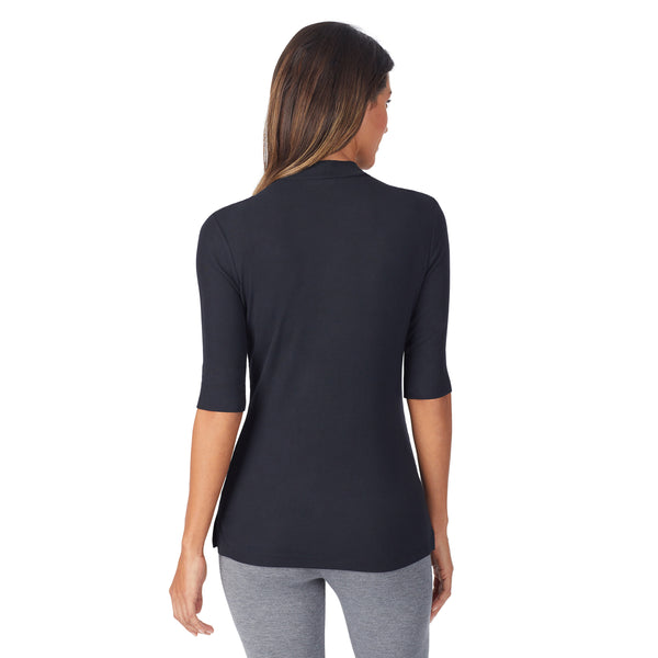 Cuddl Duds Softwear With Stretch Elbow Sleeve Mock Neck Shirts U0026 Tops