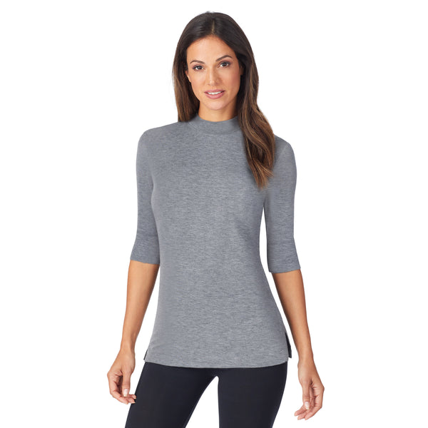 Cuddl Duds Softwear With Stretch Elbow Sleeve Mock Neck Shirts U0026 Tops