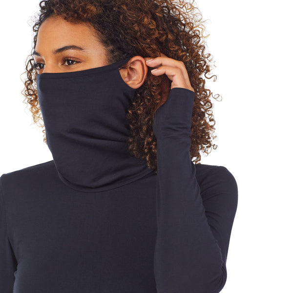 Cuddl Duds Softwear With Stretch Long Sleeve Convertible Cowl Women