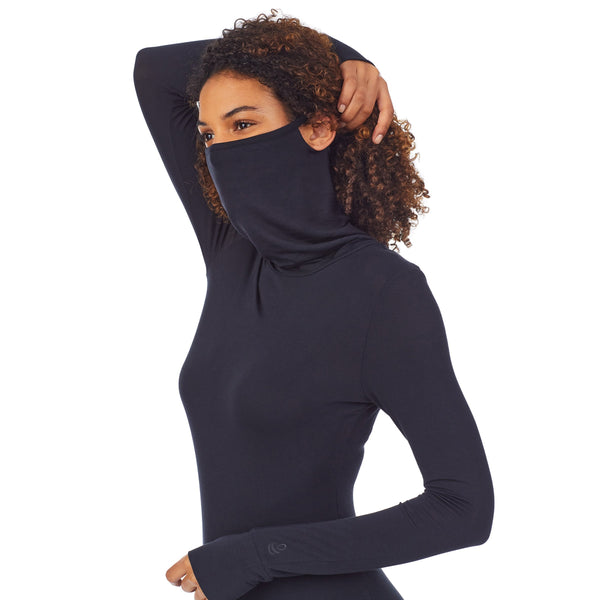 Cuddl Duds Softwear With Stretch Long Sleeve Convertible Cowl Women