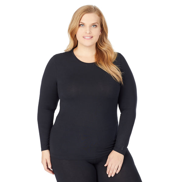 cuddl duds Softwear With Stretch Long Sleeve Crew PLUS Shirts u0026 Tops