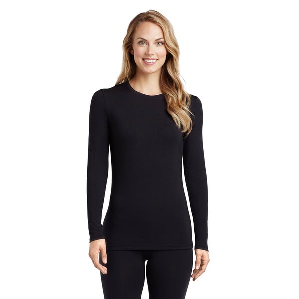 cuddl duds Softwear With Stretch Long Sleeve Crew TALL Shirts u0026 Tops