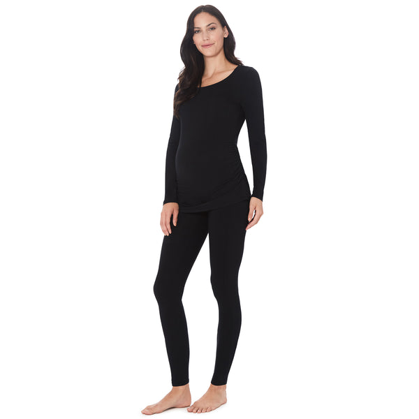 Cuddl Duds Softwear With Stretch Long Sleeve Maternity Ballet Neck Top Shirts U0026 Tops