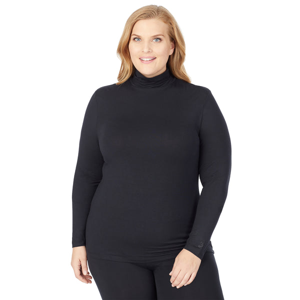 cuddl duds Softwear With Stretch Long Sleeve Turtleneck PLUS Shirts u0026 Tops