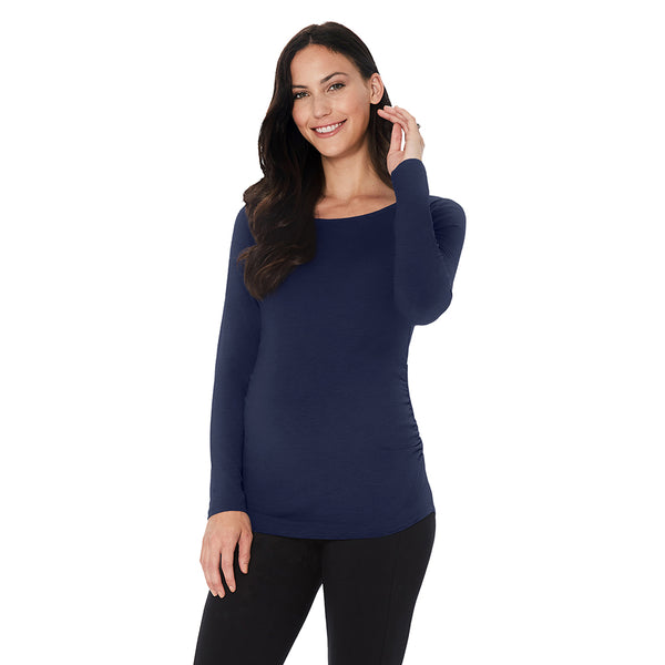 Cuddl Duds Softwear With Stretch Maternity Ballet Neck Top Shirts U0026 Tops