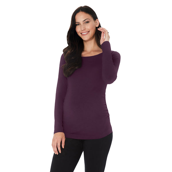 Cuddl Duds Softwear With Stretch Maternity Ballet Neck Top Shirts U0026 Tops