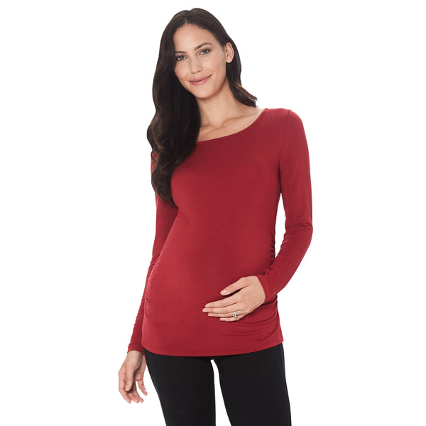cuddl duds Softwear With Stretch Maternity Ballet Neck Top Shirts u0026 Tops
