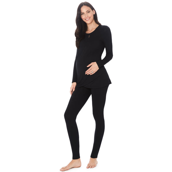 Cuddl Duds Softwear With Stretch Maternity Wrap Front Top Shirts U0026 Tops