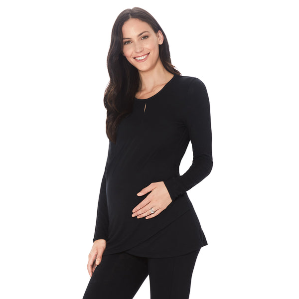 cuddl duds Softwear with Stretch Maternity Wrap Front Top Shirts u0026 Tops