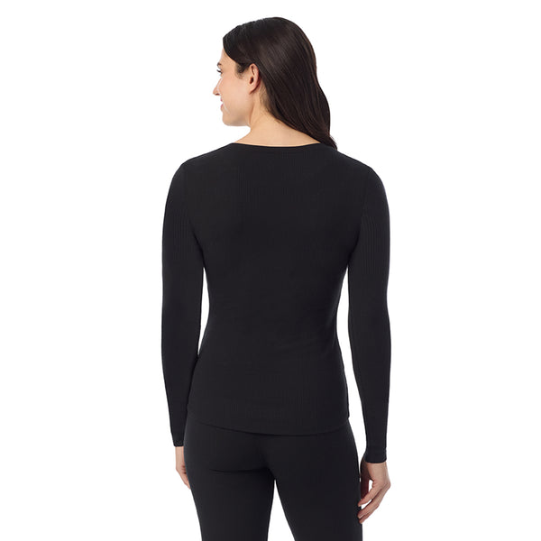 Cuddl Duds Stretch Rib Long Sleeve Crew Shirts U0026 Tops