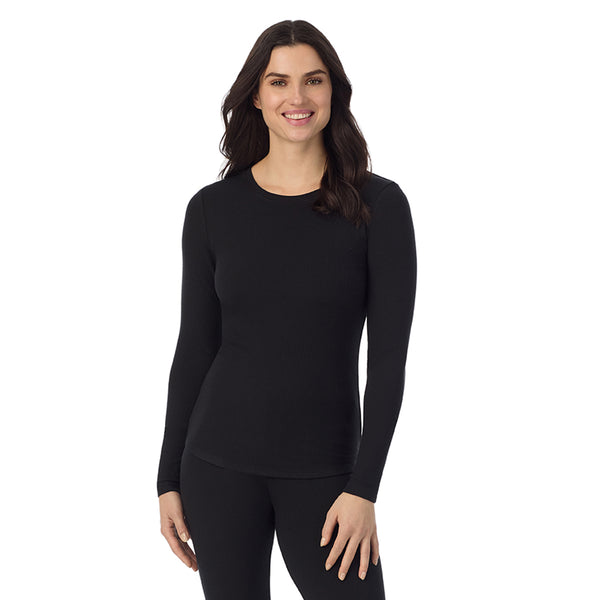 cuddl duds Stretch Rib Long Sleeve Crew Shirts u0026 Tops